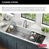 45” Workstation Undermount Single Bowl 16 Gauge Stainless Steel Kitchen Sink with 2-Tier WorkFlow™ Ledge and Accessories